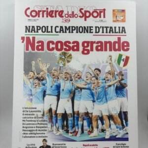 QUADRO PRIMA PAGINA CORRIERE SCUDETTO NAPOLI