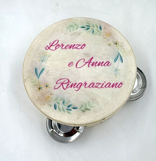 20 TAMBURRELLI PERSONALIZZA 10X10 - immagine 3