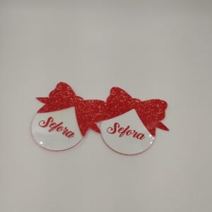 PALLINE PLEXIGLASS FIOCCO ROSSO